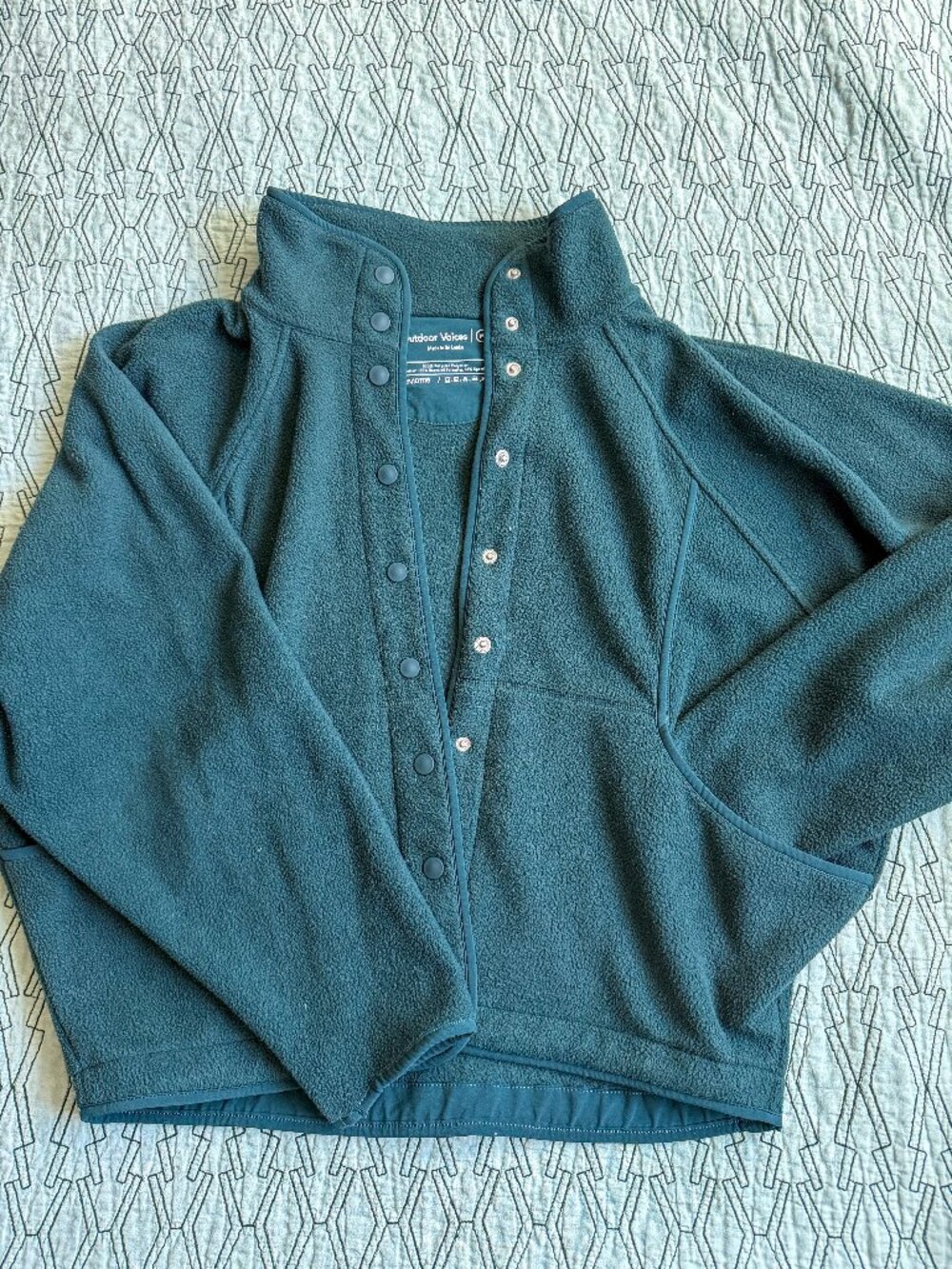 Teal Outdoor Voices Cropped Fleece Women's Medium